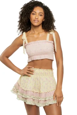 LoveShackFancy Tops-Corbin Crop Tank Top