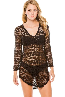 Elif Tunics-Crochet Bell Sleeve Tunic