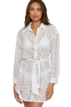 Becca by Rebecca Virtue Shirt Dresses-Crochet Boy Shirt