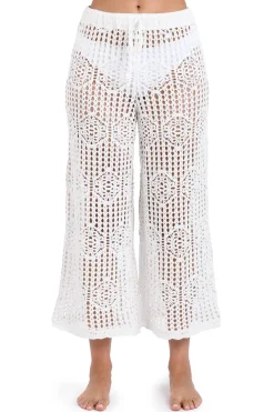 La Blanca Bottoms-Crochet Cropped Pants
