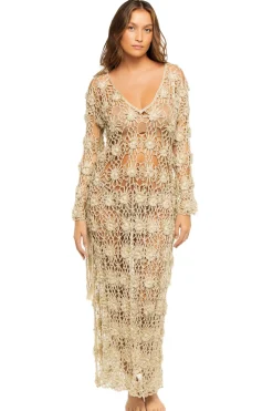 My Beachy Side Sundresses-Crochet Maxi Dress