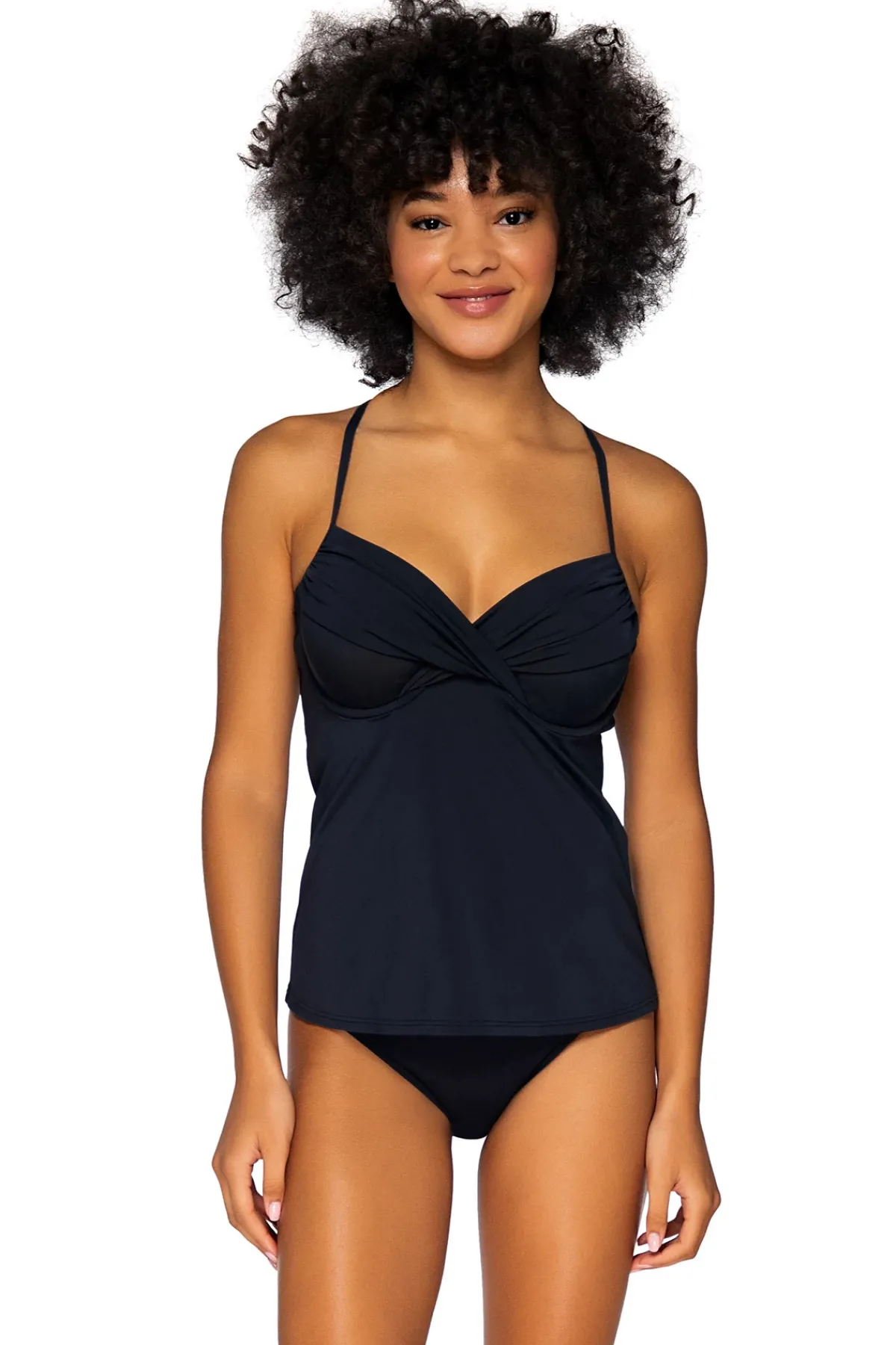 Sunsets Tank|Tankinis-Crossroads Underwire Bra Tankini Top (D+ Cup)