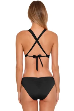 Becca by Rebecca Virtue Triangle|Bikinis-Cutout Banded Triangle Bikini Top