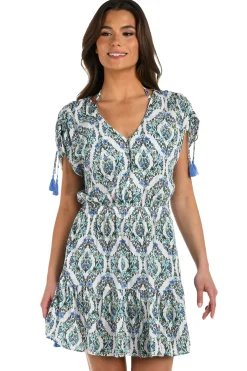 La Blanca Sundresses-Deja- V-Neck Mini Dress