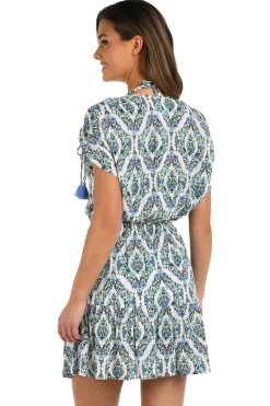 La Blanca Sundresses-Deja- V-Neck Mini Dress