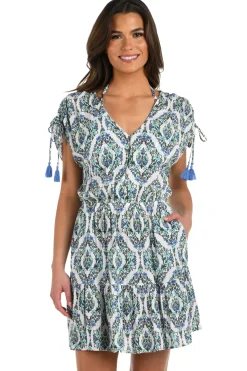 La Blanca Sundresses-Deja- V-Neck Mini Dress