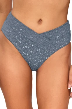 Swim Systems High Leg|High Waist-Delfina V Front High Waist Bikini Bottom
