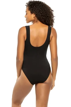 Karla Colletto Plunge|Tank-Demi V-Neck One Piece Swimsuit
