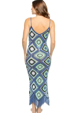 Elan Sundresses-Diamond Crochet Midi Dress