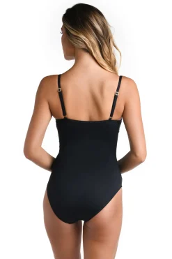 La Blanca One Pieces-Draped Front One Piece Swimsuit