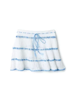 My Beachy Side Bottoms-Elsa Hand-Crocheted Mini Skirt