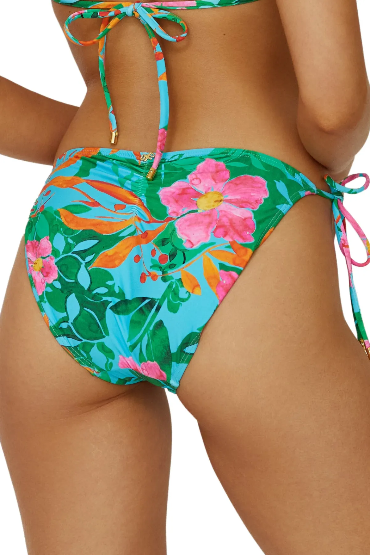 PQ Swim Tie Side|Hipster-Embroidered Hipster Bikini Bottom