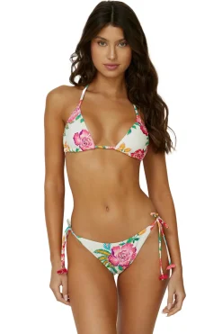 PQ Swim Triangle|Halter-Embroidered Triangle Bikini Top