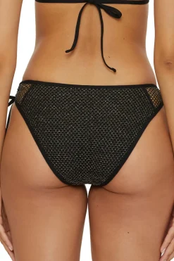 Becca by Rebecca Virtue High Leg|Tie Side-Emelia Mesh Hipster Bikini Bottom
