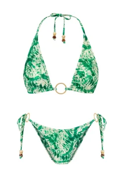 Kulani Kinis High Leg|Tie Side-Emerald Tides Brazilian Bikini Bottom