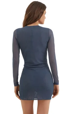 Vix Swimwear Sundresses-Emily Long Sleeve Mini Dress