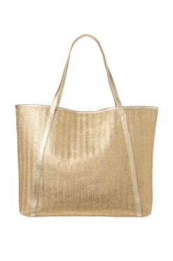 Shiraleah Bags-Eva Metallic Tote Bag