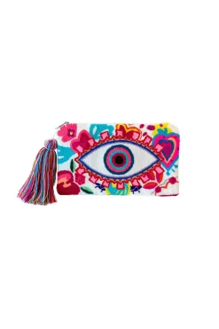 Le Pom Pom Bags-Evil Eye Clutch