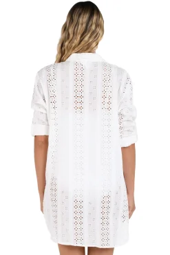 La Blanca Shirt Dresses|Tunics-Eyelet Camp Shirt Dress