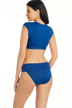 Bleu Rod Beattie Bikinis-Eyelet Crop Bikini Top