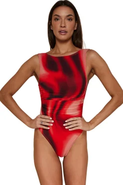 B. Swim High Neck|High Leg-Fata Morgana One Piece Swimsuit