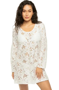 J. Valdi Tunics-Floral Crochet Tunic