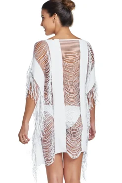 PQ Swim Sundresses-Fringe High Neck Tunic
