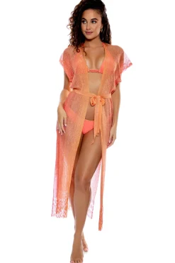 Luli Fama Kimonos / Robes-Fringe Long Kimono