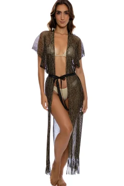 Luli Fama Kimonos / Robes-Fringe Long Kimono