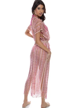 Luli Fama Kimonos / Robes-Fringe Long Kimono