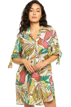 J. Valdi Shirt Dresses|Tunics-Funky Palm Tunic