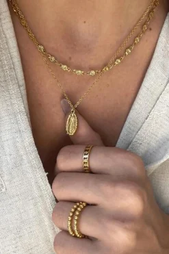 Ellie Vail Jewelry-Garcelle Mini Disc Chain Necklace