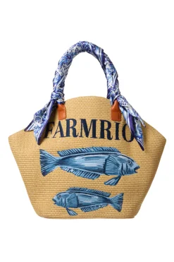 Farm Rio Bags-Garden Tiles Shell Tote