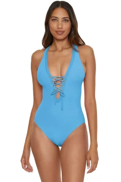 Becca by Rebecca Virtue Plunge|One Pieces-Gia Plunge One Piece Swimsuit