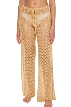 Becca by Rebecca Virtue Bottoms-en Metallic Crochet Pants