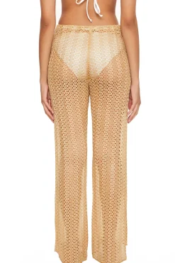 Becca by Rebecca Virtue Bottoms-en Metallic Crochet Pants
