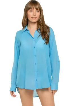 Elan Shirt Dresses-Graphic Shirt Dress