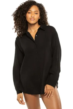 Elan Shirt Dresses-Graphic Shirt Dress