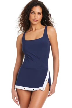 Beyond Control Swimdress / Skirted|One Pieces-Grommet Swimdress