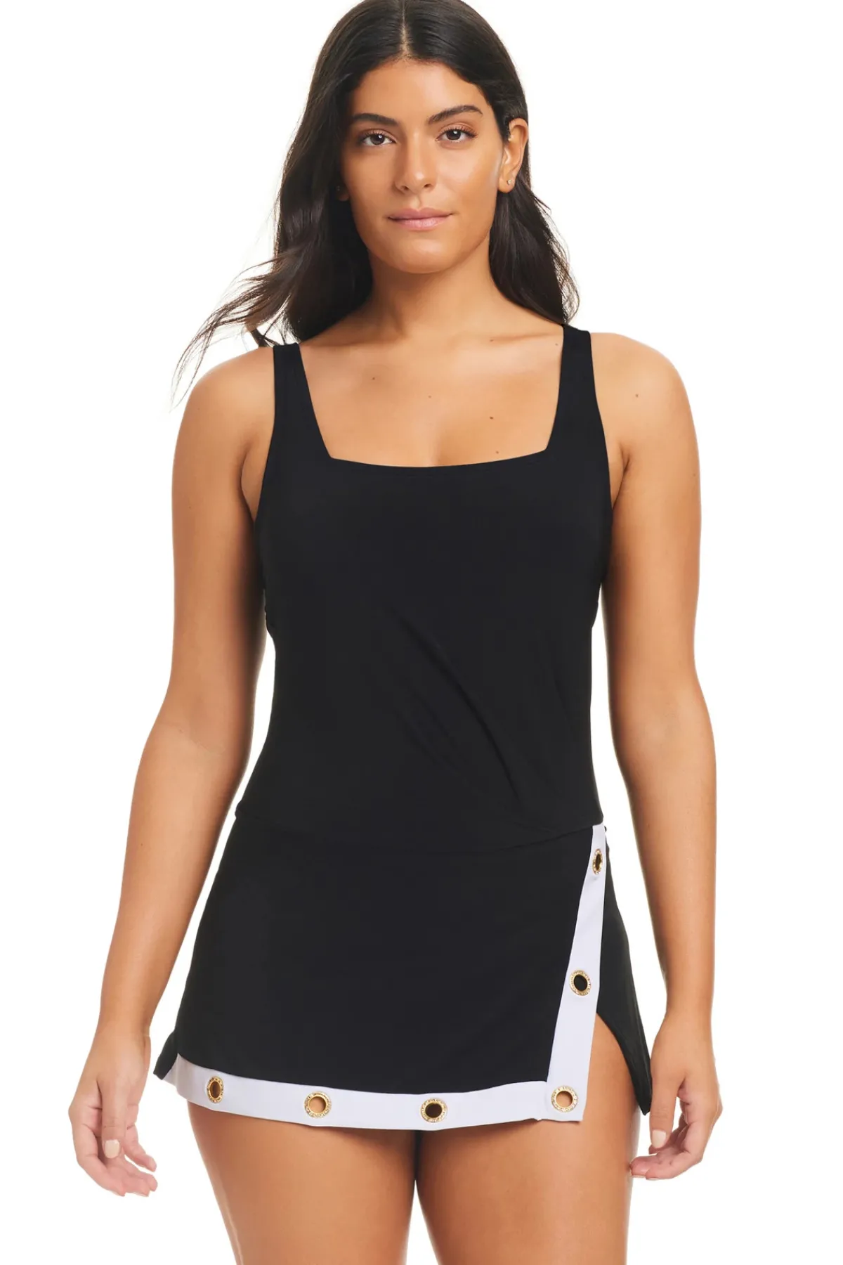 Beyond Control Swimdress / Skirted|One Pieces-Grommet Swimdress