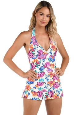 La Blanca Halter|Tankinis-Halter Tankini Top