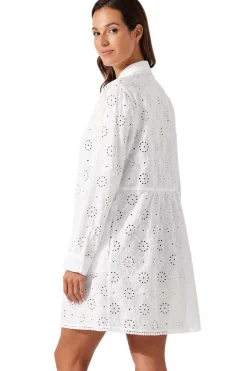 Tommy Bahama Shirt Dresses-Harbor Eyelet Boy Shirt