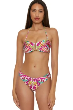 Trina Turk Halter|Bandeau-Hawaiian Garden Bandeau Bikini Top