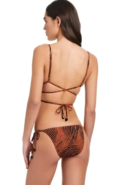 Red Carter Triangle|Bikinis-High Contrast Triangle Bikini Top