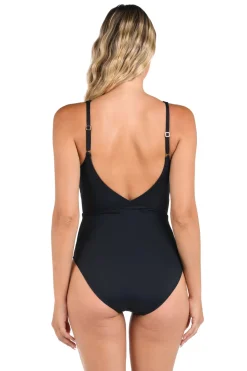 La Blanca High Neck|One Pieces-High Neck One Piece Swimsuit