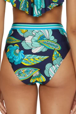 Trina Turk High Leg|High Waist-High Waist Banded Bikini Bottom