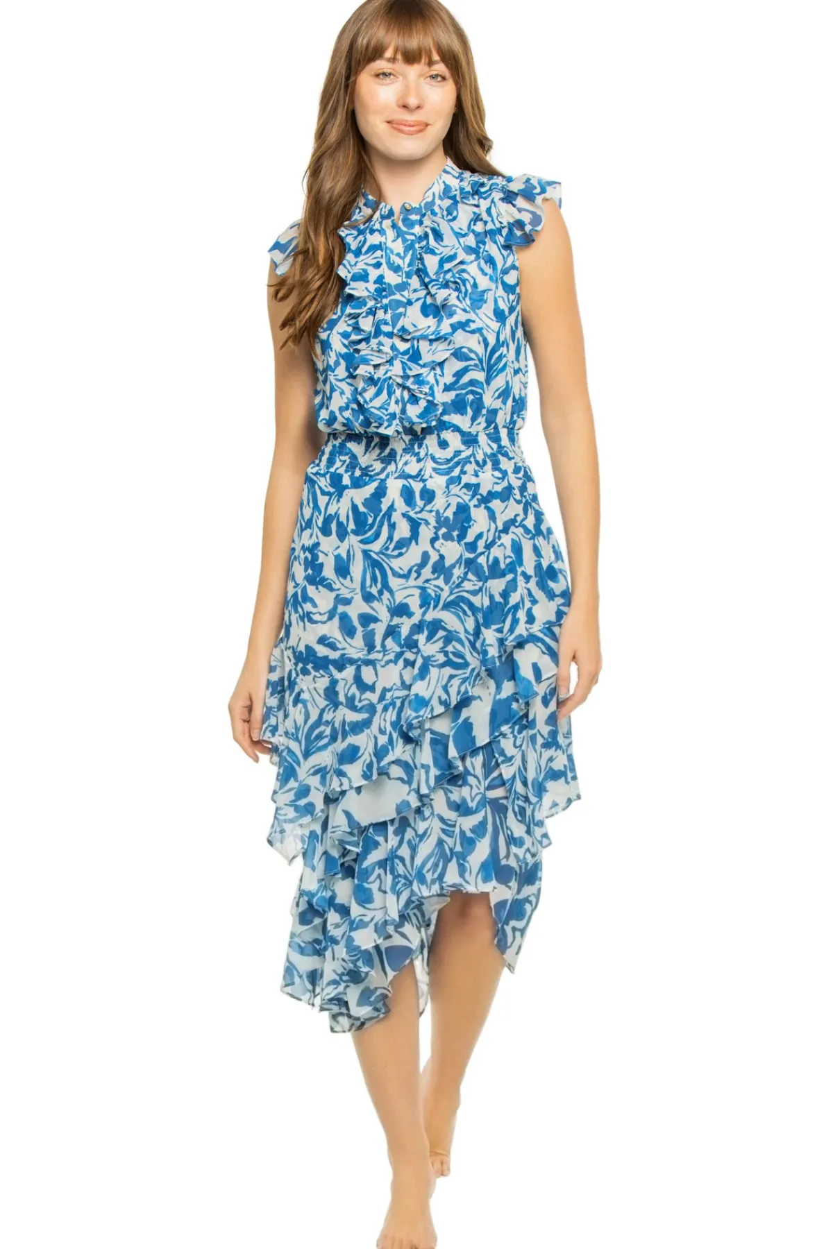 Misa Los Angeles Sundresses-Ilysa Asymmetrical Midi Dress