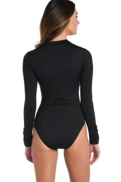La Blanca One Pieces-Island Goddess Long Sleeve One Piece Swimsuit