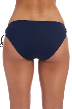 La Blanca Tie Side|Hipster-Island Goddess Loop Tie Side Hipster Bikini Bottom