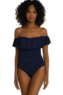 La Blanca Bandeau|One Pieces-Island Goddess Ruffle One Piece